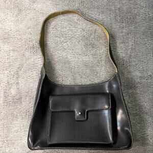 Black Mondani Leather Sleek Bag